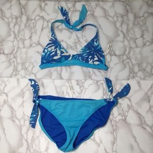 AE Bikini Set Blue Reverseable Sz Small